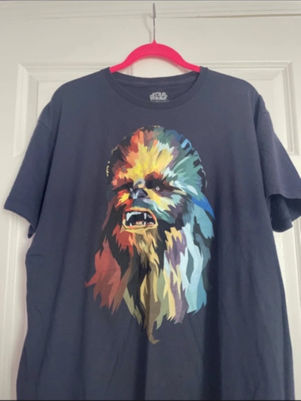 Mens Star Wars Rainbow Chewbacca Portrait
Navy blue Tee Shirt XXL